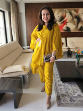 Load image into Gallery viewer, Malaika yellow asymmetric drape set
