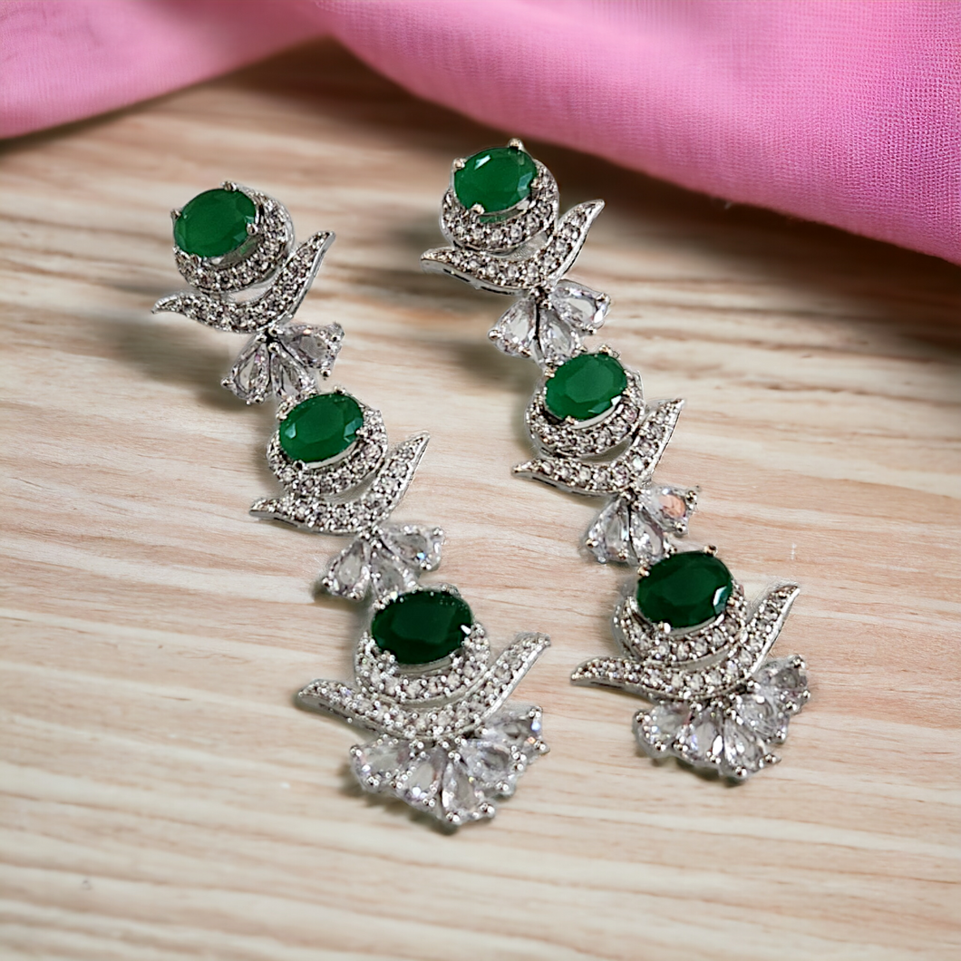 Karishma Emerald and diamond earrings