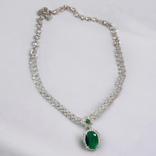 Load image into Gallery viewer, Tara emerald and diamond necklace
