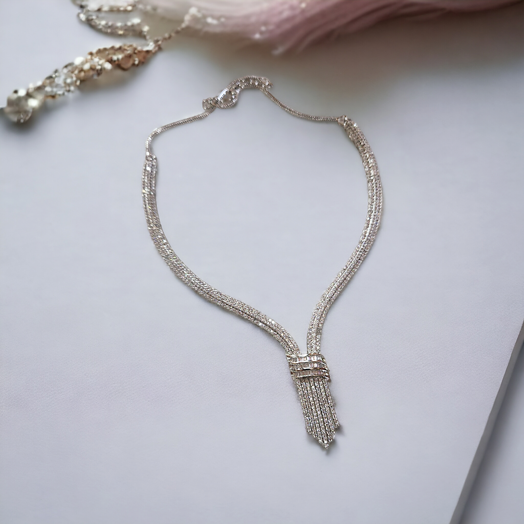 Malaika silver trickle necklace