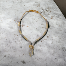 Load image into Gallery viewer, Malaika silver and gold trickle necklace
