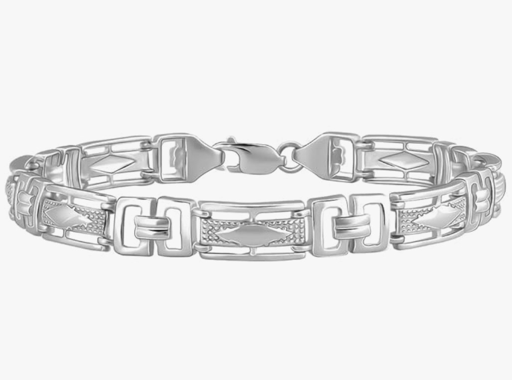 Classy link silver bracelet