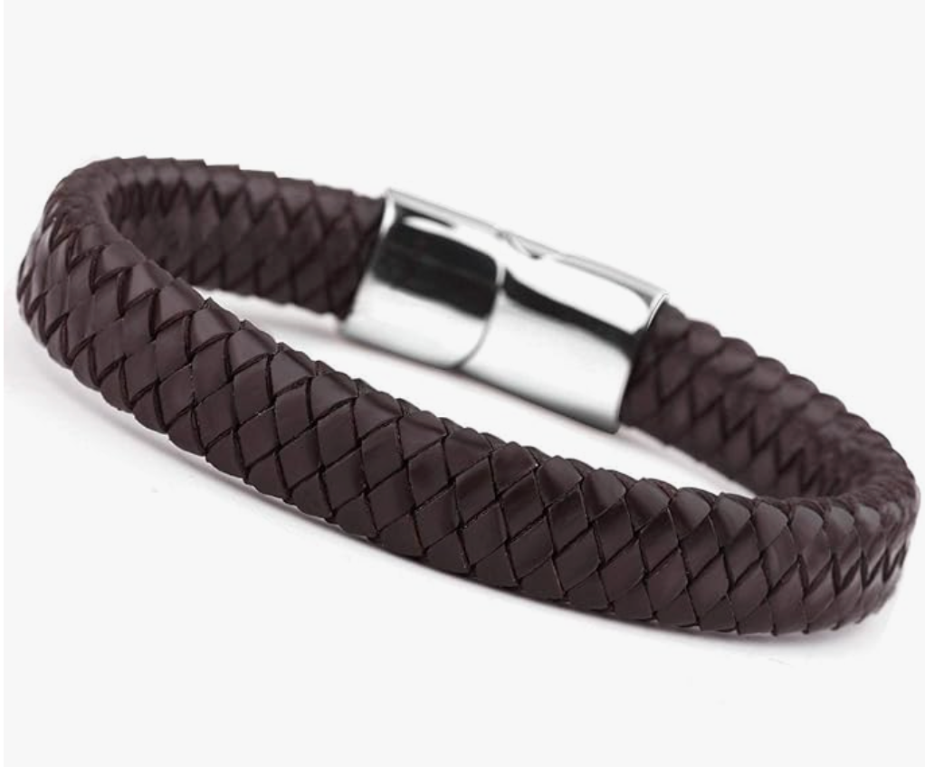 Brown leather bracelet