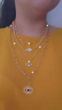 Load and play video in Gallery viewer, Evil eye and hamsa layered necklace
