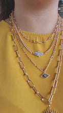 Load and play video in Gallery viewer, Evil eye and hamsa layered necklace
