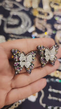 Load and play video in Gallery viewer, Butterfly earrings- multicolour
