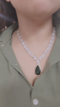 Load and play video in Gallery viewer, Marquise Emerald and diamond necklace
