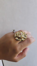 Load and play video in Gallery viewer, Ruby and Kundan statement ring
