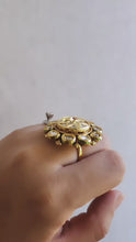 Load and play video in Gallery viewer, Ruby and Kundan statement ring
