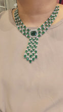 Load and play video in Gallery viewer, Miraya emerald and diamond necklace
