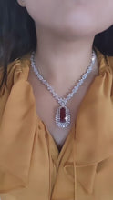 Load and play video in Gallery viewer, Kayla ruby and diamond necklace
